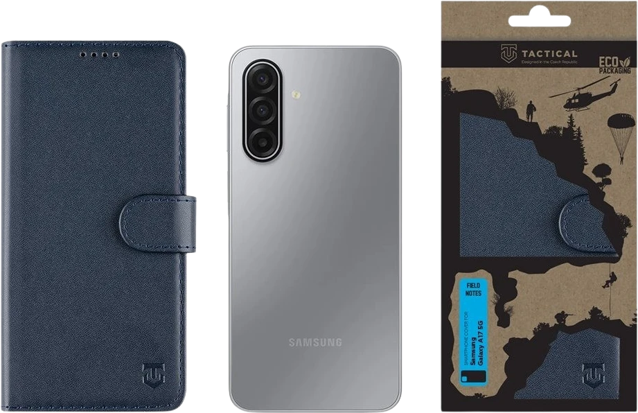 Dėklas Tactical Field Notes for Samsung Galaxy A17 5G mėlynos spalvos