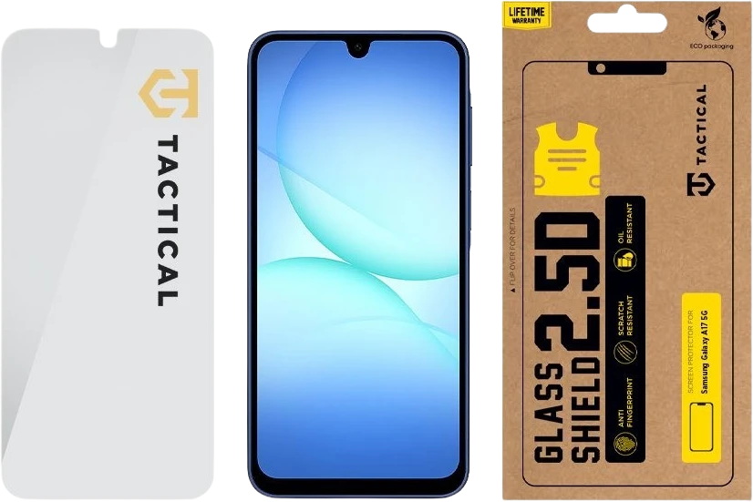 Tactical Apsauginis stiklas Shield 2.5D skirtas Samsung Galaxy A17 4G/5G Clear