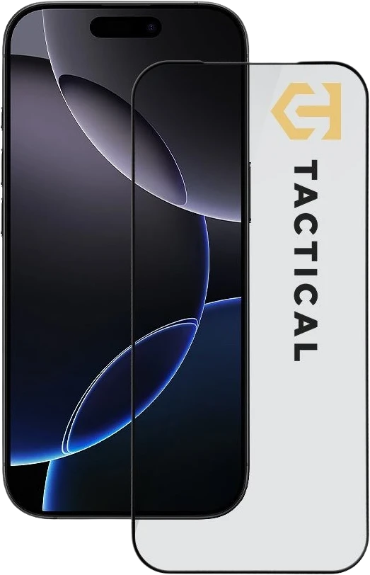 Tactical Apsauginis stiklas Shield 5D skirtas Apple iPhone 17 Pro juodos spalvos