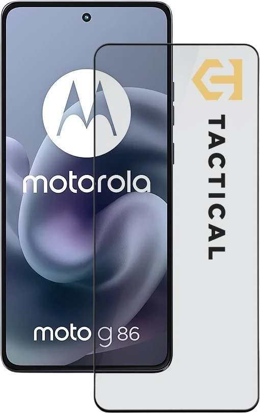 Tactical Apsauginis stiklas Shield 5D skirtas Motorola G86 juodos spalvos