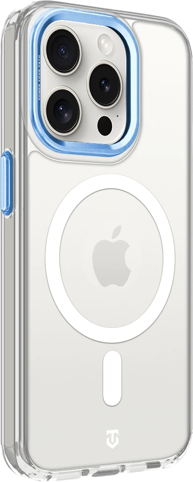 Dėklas Tactical MagForce 2.0 phone case with MagSafe support for iPhone 15 Pro transparent mėlynas