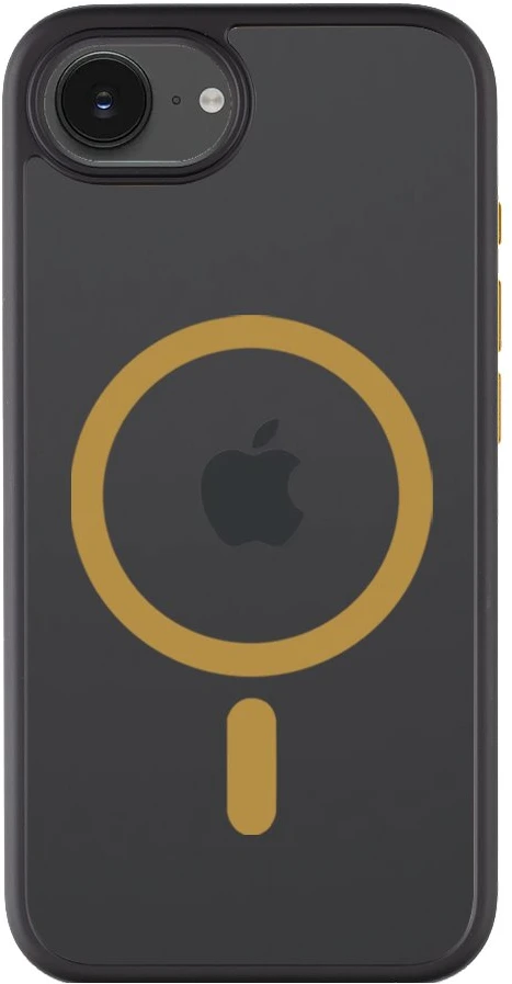 Tactical MagForce Hyperstealth 2.0 dėklas telefonui Apple iPhone 16e juodos ir geltonos spalvos