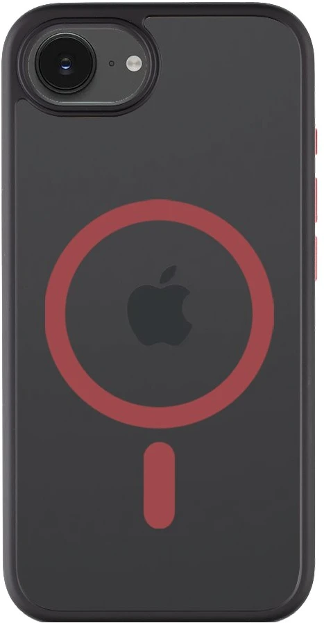 Tactical MagForce Hyperstealth 2.0 dėklas telefonui Apple iPhone 16e juodos ir raudonos spalvos