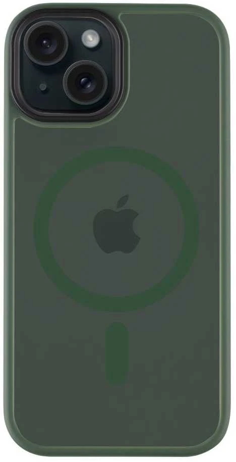 Dėklas Tactical MagForce Hyperstealth dangtelis, skirtas iPhone 15 Forest Žalias