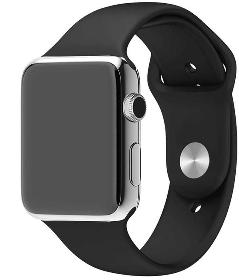 Tactical Išmaniojo laikrodžio Apple silikoninis dirželis, Juodos spalvos, 42/44/45mm
