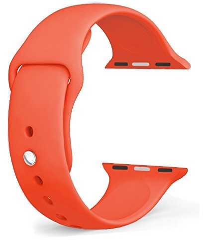 Išmaniojo laikrodžio Xiaomi Mi silikoninis dirželis, Oranžinės spalvos, 22mm