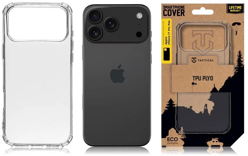 Tactical TPU Plyo dėklas skirtas Apple iPhone 17 Pro Max skaidrus