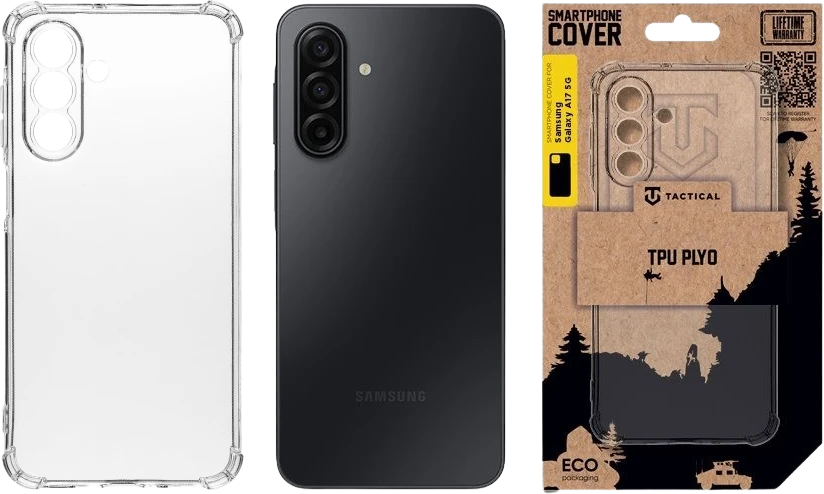 Tactical TPU Plyo dėklas skirtas Samsung Galaxy A17 5G skaidrus