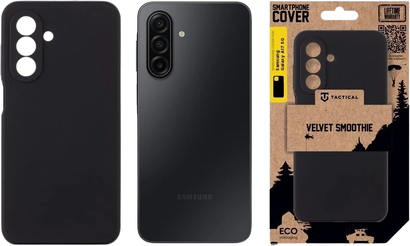 Tactical Velvet Smoothie dėklas skirtas Samsung Galaxy A17 5G Asphalt