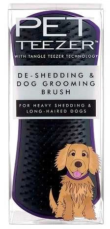 Tangle Teezer Pet Teezer, De-Shedding - Dog Grooming, Pet , Juodas