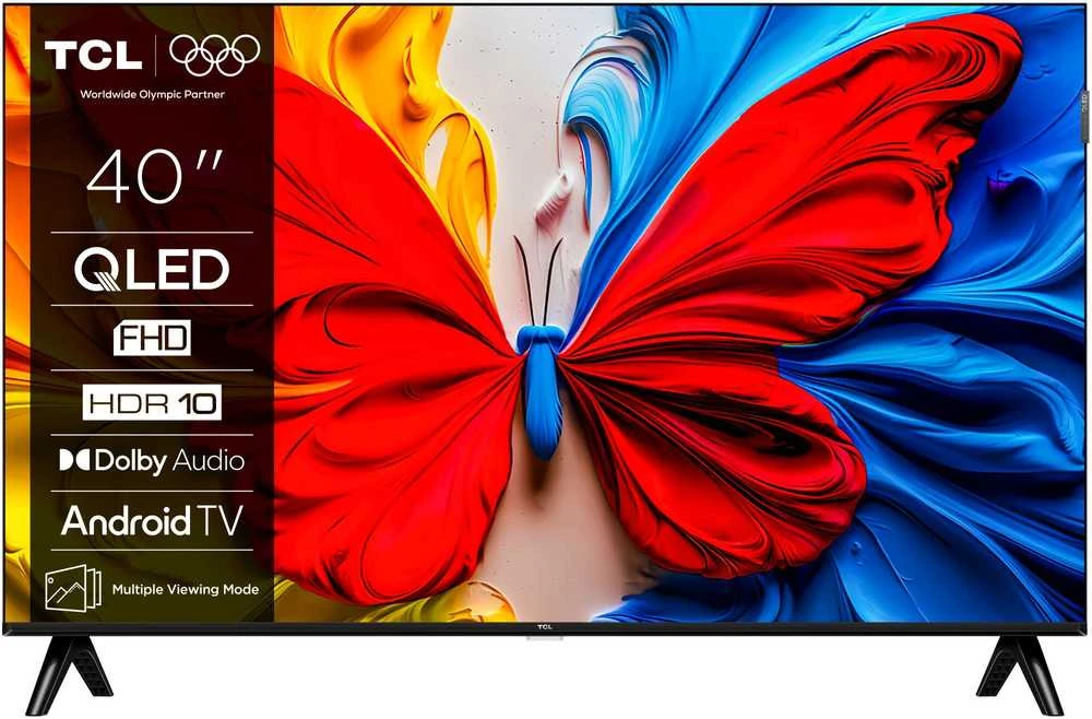 Televizorius TCL QLED TV | 40S5K | 40 | Smart TV | Android TV | FHD | Juodas