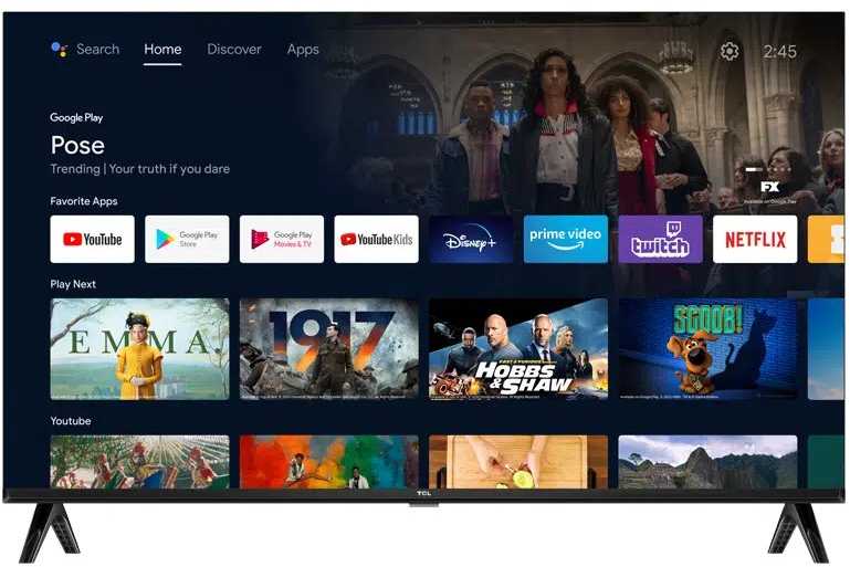 Televizorius TCL S54 32S5400AF TV 81.3 cm (32") Full HD Smart TV Wi-Fi Sidabrinis