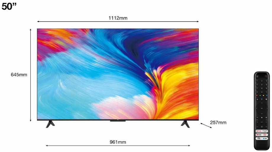 TCL 50 colių UHD televizorius „GoogleTV“ DVB-T2/C/S2 H.265 HEVC