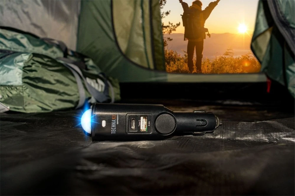 Alarm automobilinis Technaxx do 10m, pilot, USB (juoda)