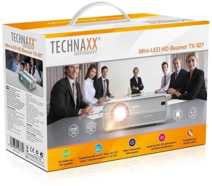 Projektorius Technaxx Mini-LED HD Beamer TX-127