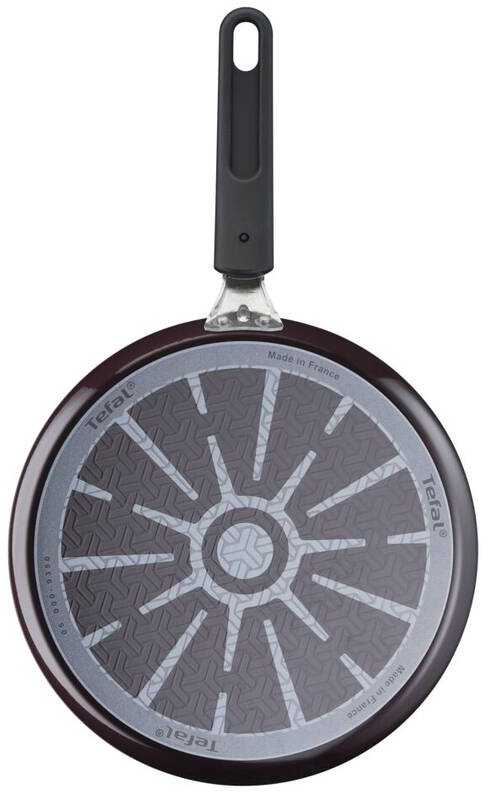 TEFAL D52210 Resist Intense Crepepfanne 25cm mit Spiegel-Effekt weinrot