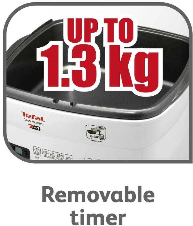 Gruzdintuvė TEFAL Daugiafunkcinis puodas FR490070 Versalio Deluxe 7 in 1 Capacity 2 L, Baltas