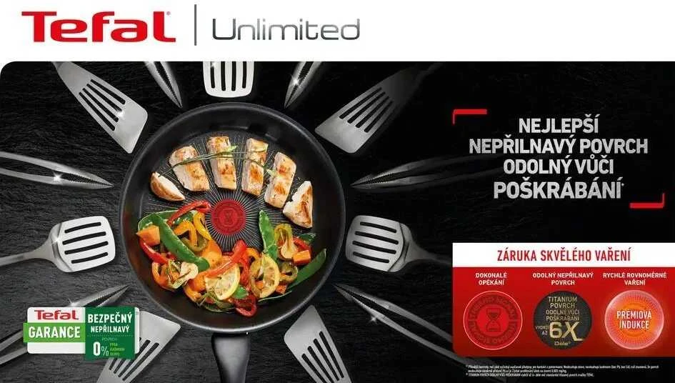 TEFAL | Pan | G2550572 Neribota | Kepimas | Skersmuo 26 cm | Tinka indukcinei kaitlentei | Fiksuota rankena | Juodas - Noir