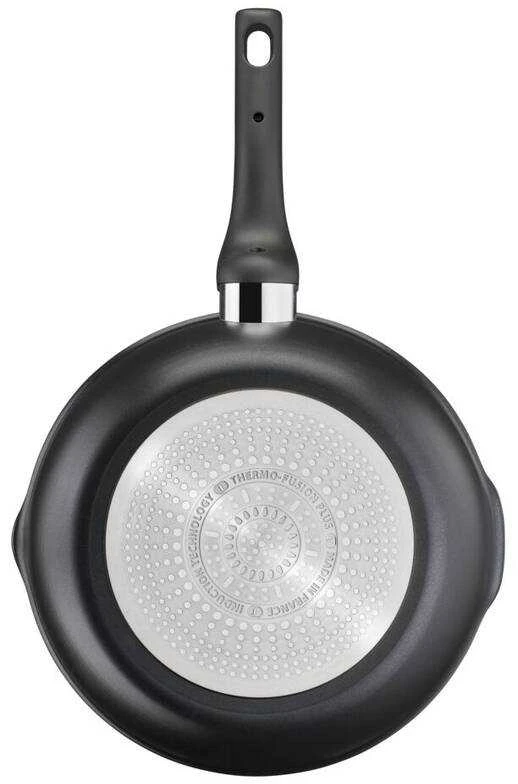 TEFAL Multipan G2557572 Neriboto kepimo keptuvė, 22 cm skersmens, tinka indukcinei kaitlentei, fiksuota rankena, Juodas - Noir