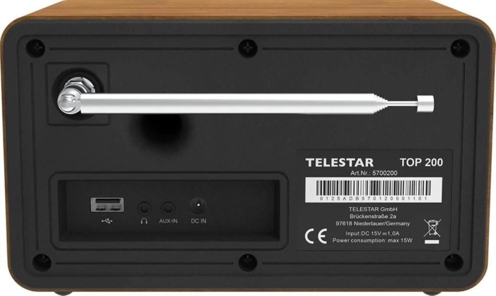 „Telestar“ radijas TELESTAR TOP 200 medinis daugiafunkcis radijas stacionarus radijas