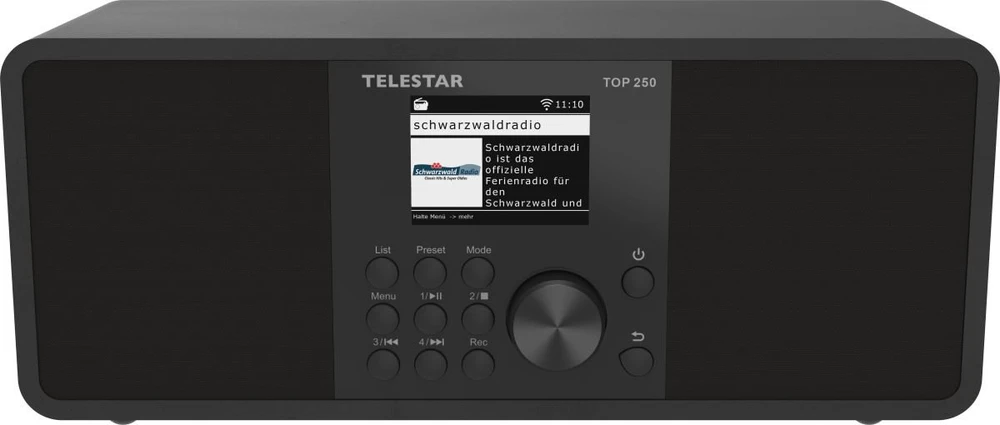 Telestar TOP250 Stereo Internet/DAB+/FM Radio, Bluetooth, USB Recording, Wi-Fi, Juodas