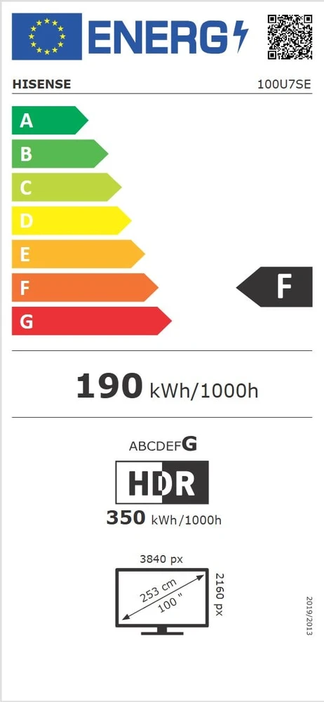 Televizorius TV Hisense 100"