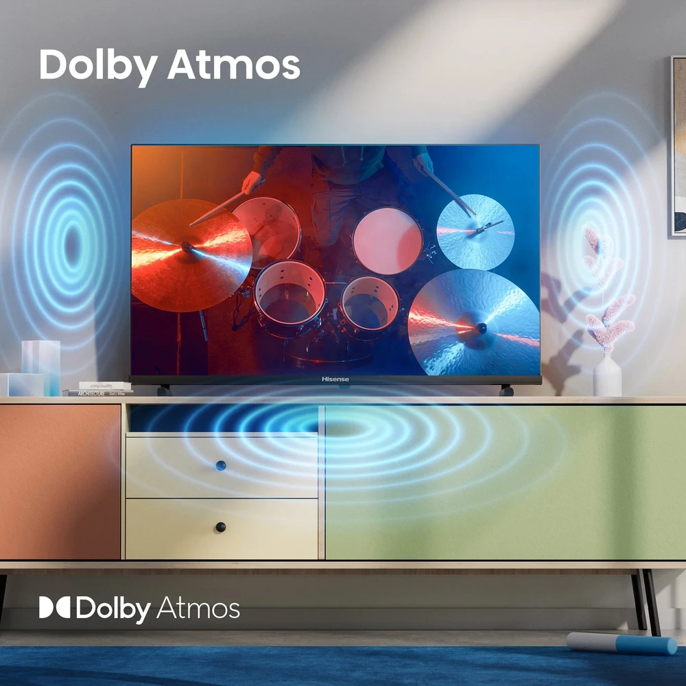 „HISENSE 32A5Q“ 32 colių QLED „FullHD“ vaizdo kokybės televizorius su „OS“ 60 Hz „Dolby Atmos“ vaizdo kokybe.