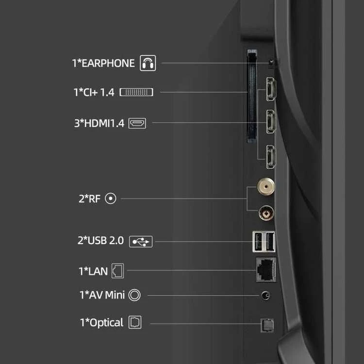 CHiQ L40QST televizorius, 40 colių įstrižainės, QLED, „Full HD“, „Google TV“, berėmis, „Dolby Audio“, „dbx-tv“, HDR 10