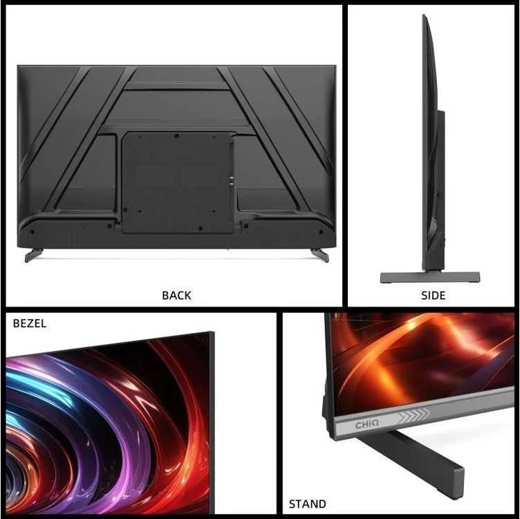 CHiQ L40QST televizorius, 40 colių įstrižainės, QLED, „Full HD“, „Google TV“, berėmis, „Dolby Audio“, „dbx-tv“, HDR 10