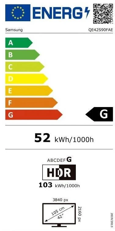 Televizorius Samsung OLED QE42S90FAEXXH 2025m modelis