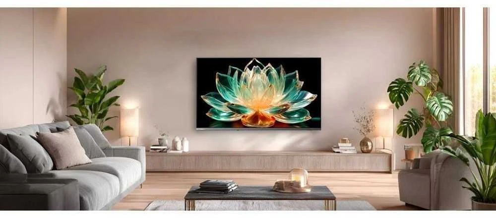 CHiQ U43QST televizorius, 43 colių, UHD, QLED, itin plonas, „Google TV“, DLG 120 Hz, „Dolby Audio“, berėmės, metalinio paviršiaus