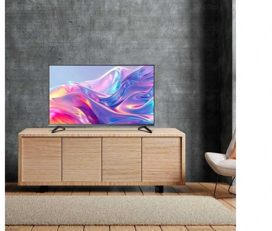 CHiQ U43QST televizorius, 43 colių, UHD, QLED, itin plonas, „Google TV“, DLG 120 Hz, „Dolby Audio“, berėmės, metalinio paviršiaus