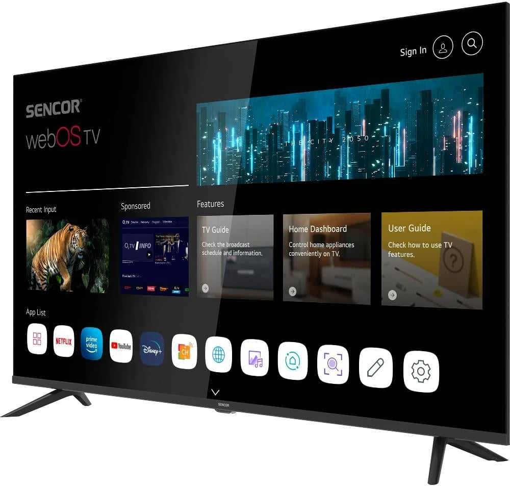 Televizorius Sencor 43US802TCSB LED 43'' 4K Ultra HD WebOS
