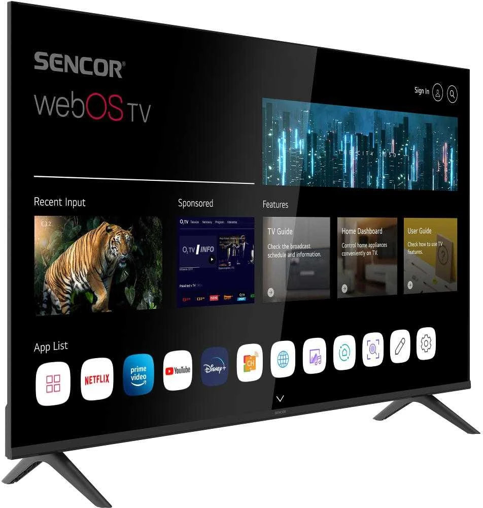 Televizorius SLE 43US803B WEBOS SMART TV SENCOR