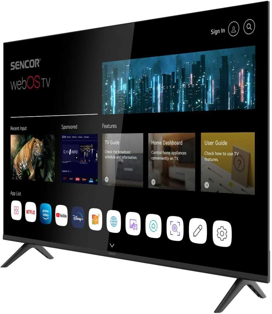 Televizorius SLE 43US803B WEBOS SMART TV SENCOR