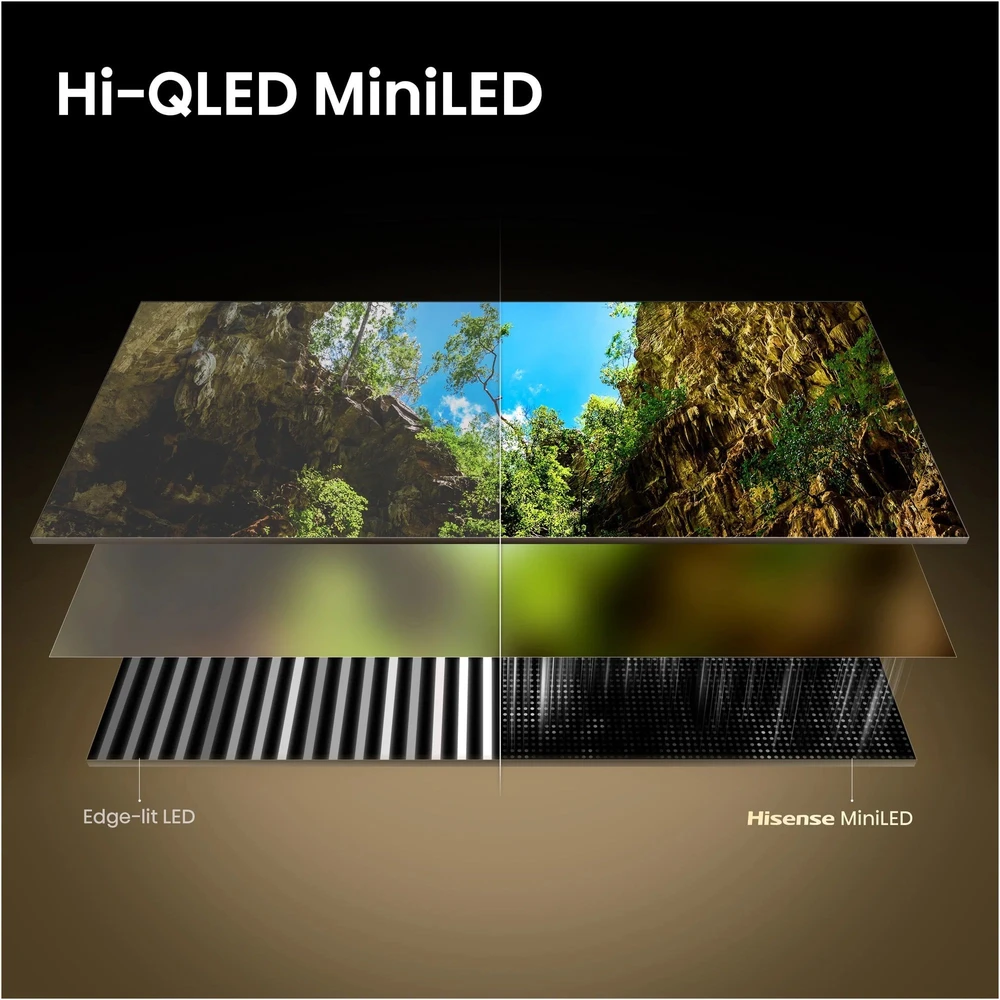 Televizorius Hisense ULED 50E8S MiniLED QLED televizorius – 50 colių 4K Ultra HD išmanusis televizorius