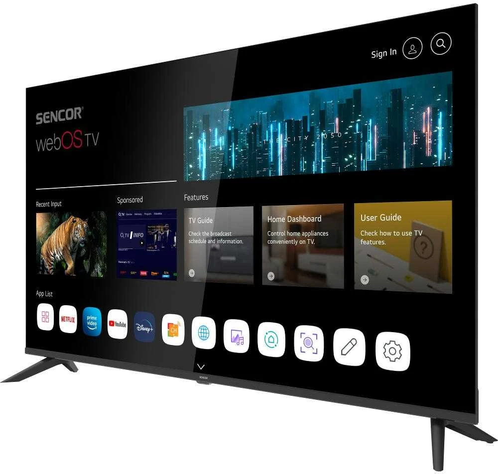 Televizorius Sencor 50US802TCSB LED 50'' 4K Ultra HD WebOS
