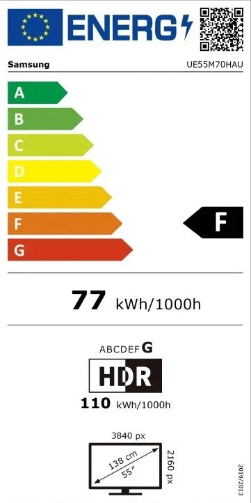 Televizorius 55" SAMSUNG UE55M70H (2026)