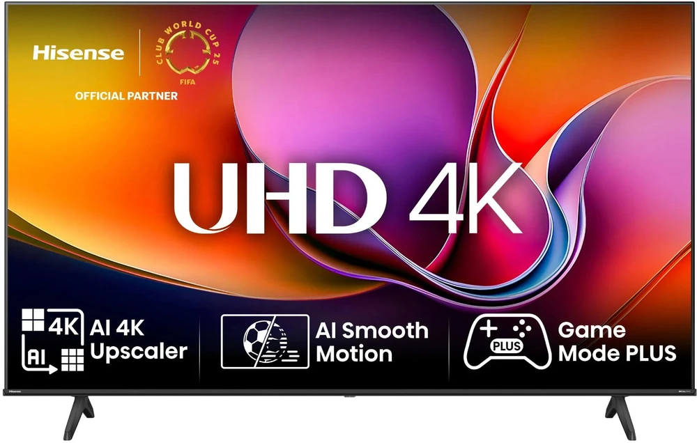 Televizorius „HISENSE 58A6Q“ 58 colių įstrižainės LED 4K vaizdo įrašymo įrenginys su „VideoOS“ ir „Dolby Vision“ raiška