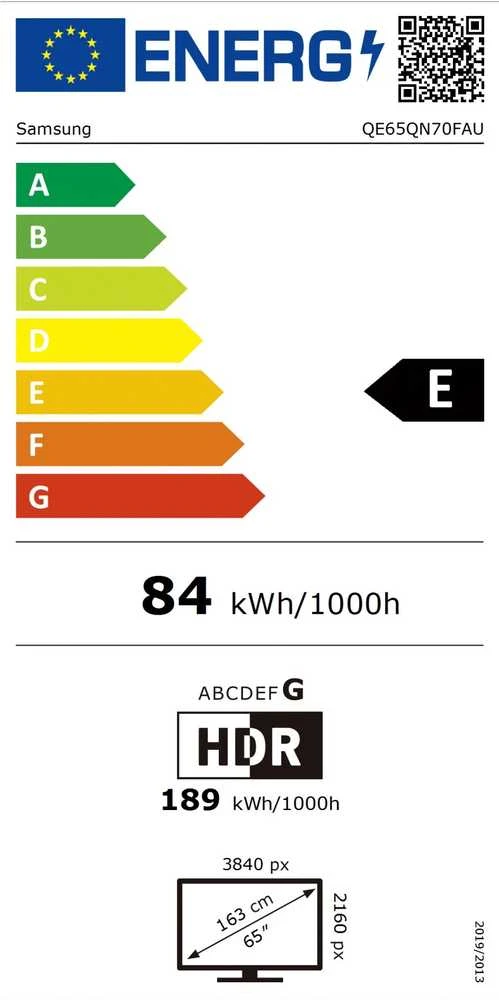 Televizorius 65" SAMSUNG QE65QN70F EU (2025)
