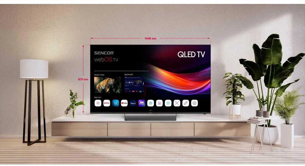 Televizorius Sencor SLE 65Q870TCSB QLED 65'' 4K Ultra HD WebOS