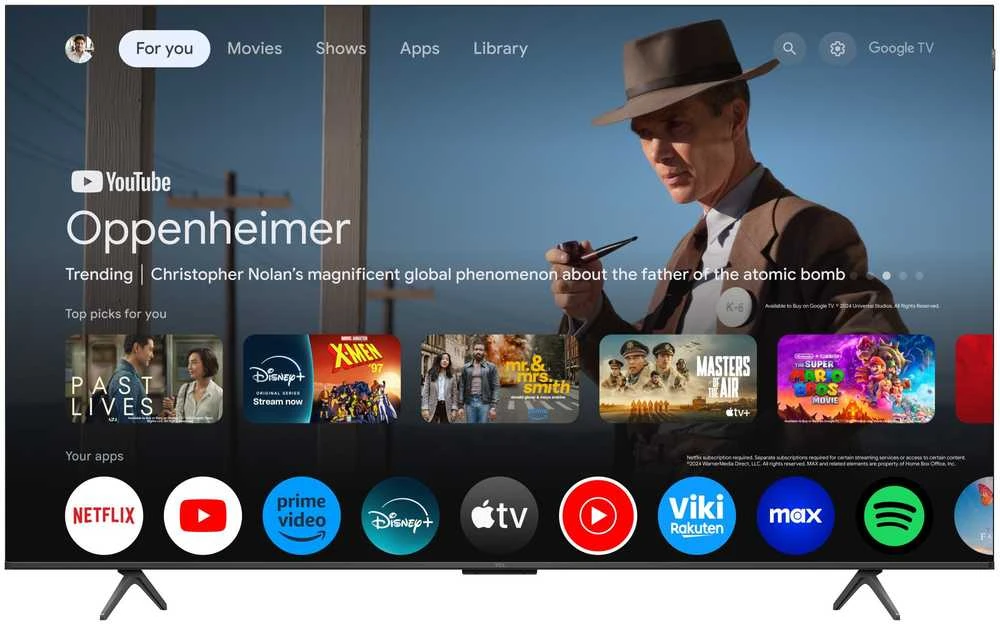 TCL 4K QLED televizorius | 65T8C | 65 | Išmanusis televizorius | „Google TV“