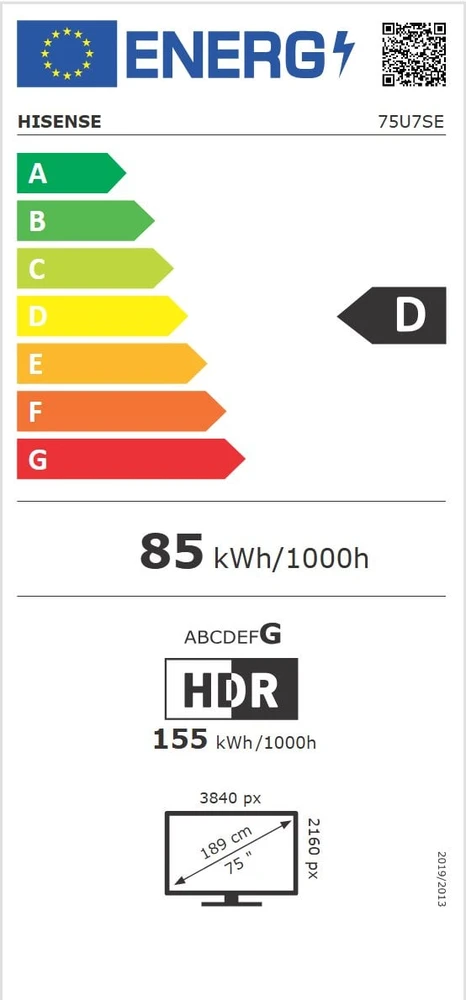 Televizorius TV Hisense 75"