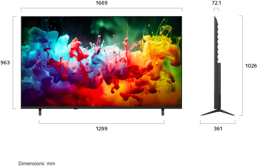Televizorius 75" LG 75QNED72B6A (2026)