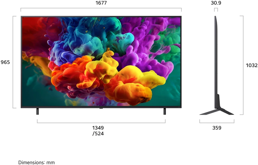 Televizorius 75" LG 75QNED85B6B (2026)