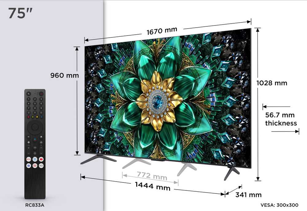 TCL Q6C 75Q6C televizorius 190,5 cm (75") 4K „Ultra HD“ išmanusis televizorius „Wi-Fi“ metalinis