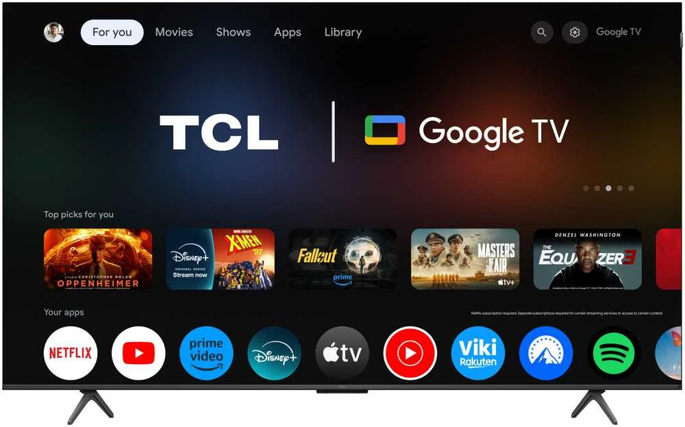 TCL 4K QLED televizorius | 75T8C | 75 | Išmanusis televizorius | „Google TV“ | Juoda