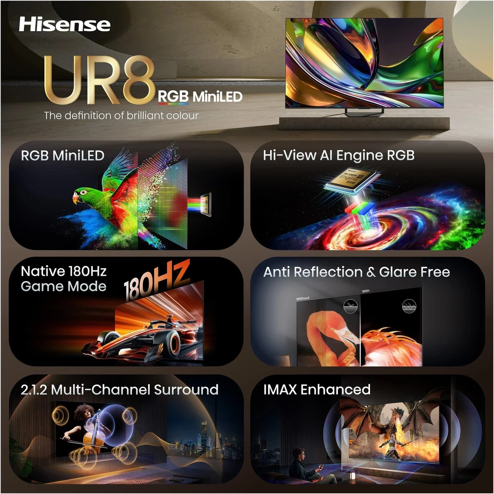 Televizorius 85" HISENSE 85UR8S (2026)
