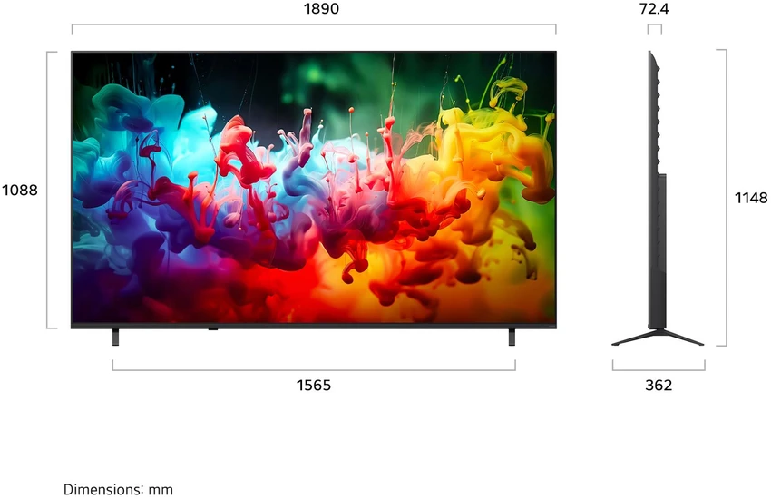 LG 85 colių įstrižainės televizorius 85QNED70B6A (2026)