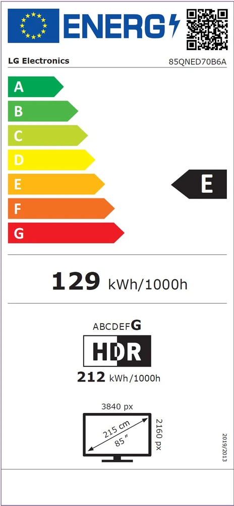LG 85 colių įstrižainės televizorius 85QNED70B6A (2026)
